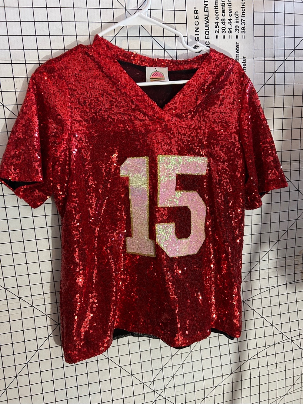 Mel the Clothing Res Sequined Mahomes Shirt